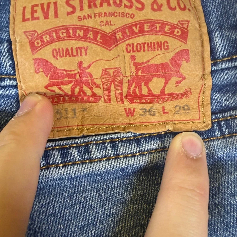 Levis 511 Slim Fit Mens Jeans Blue Medium‎ Wash Denim W36 L29 511-4406
